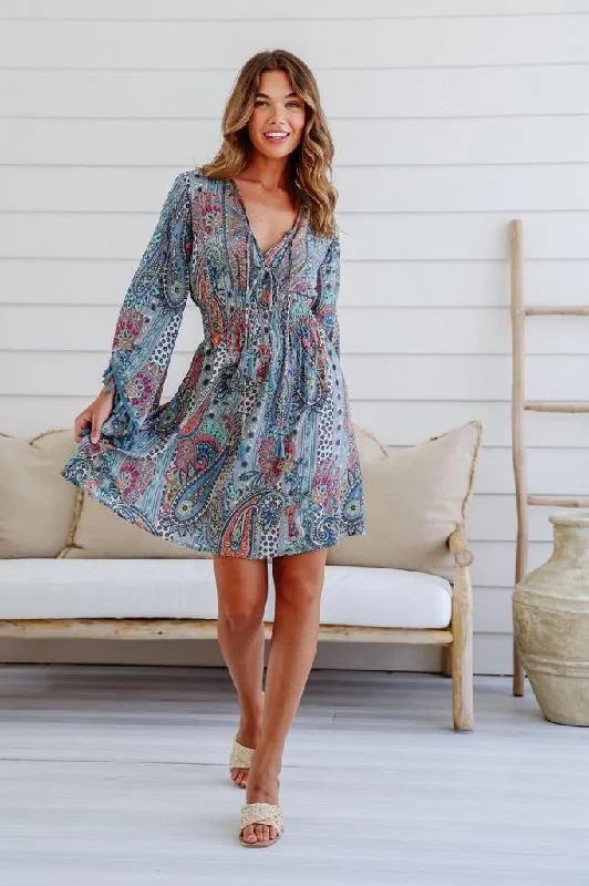 Silky Boho Pastel Goddess Dress