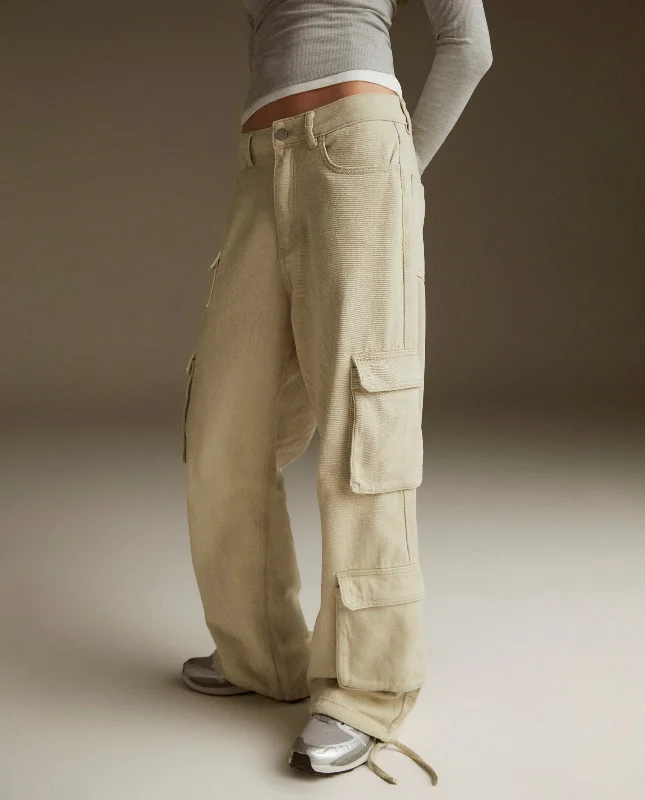 Pocket Detail Cargo Pant - Stone