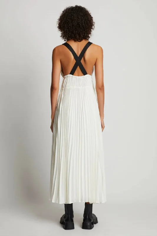 Proenza Schouler White Label Broomstick Pleated Tank Dress - Off White