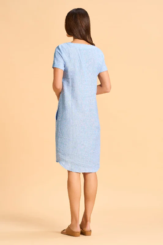 V-Neck Linen Dress