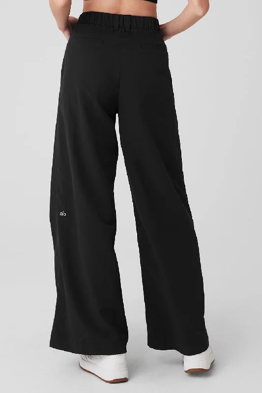 High-Waist Street Smart Trouser - Black