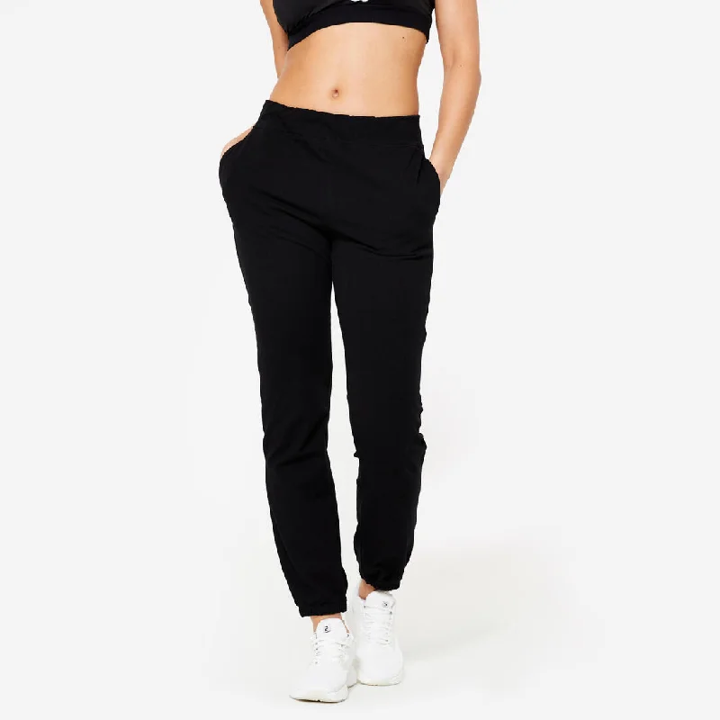 Women's Fitness Jogging Bottoms 100 - Black