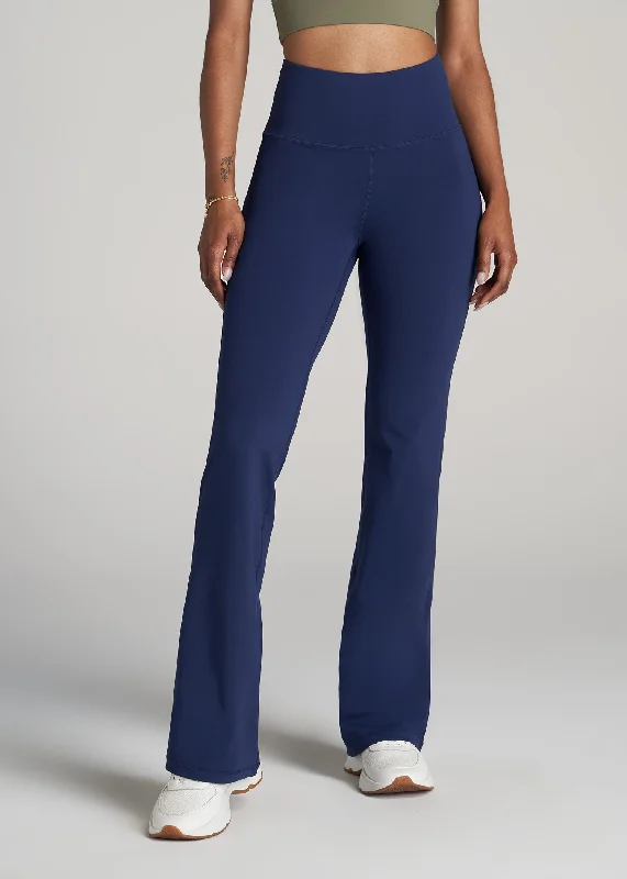 AT Balance Open-Bottom Women's Tall Yoga Pants in Midnight Blue