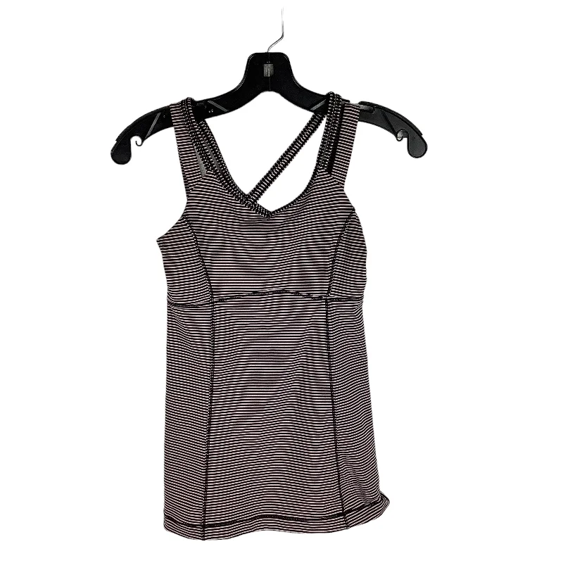 Athletic Tank Top By Lululemon In Black & Pink, Size: 4