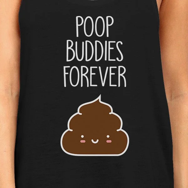 Poop Buddies BFF Matching Black Tank Tops