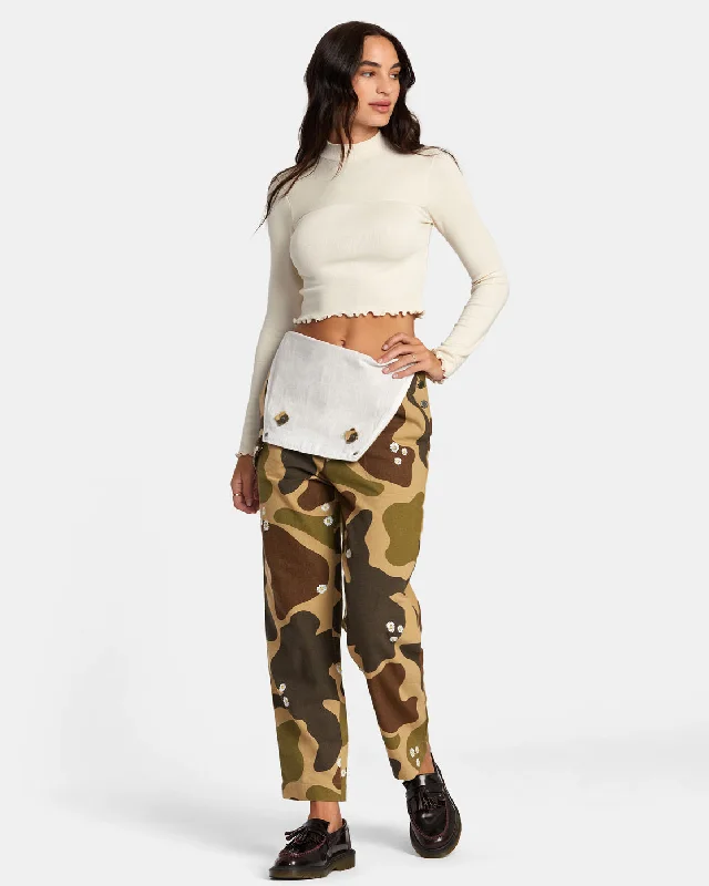 Saved Long Sleeve Long Sleeve Crop Top - Latte