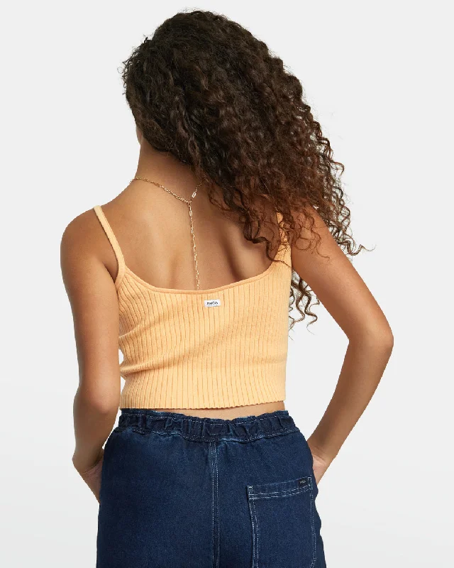 Silhouette Knitted Tank - Melon