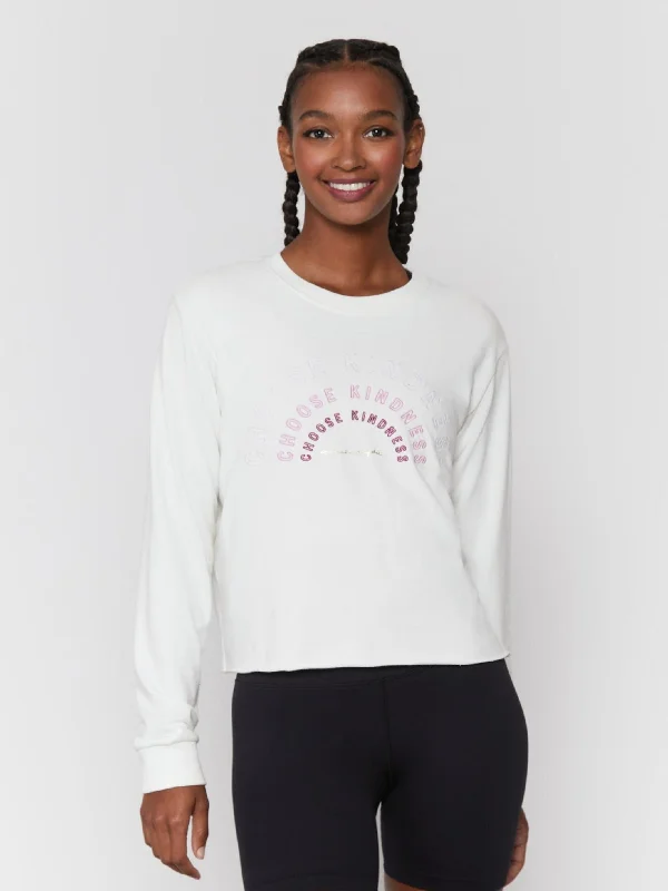 Spiritual Gangster Kindness Crop Sweatshirt