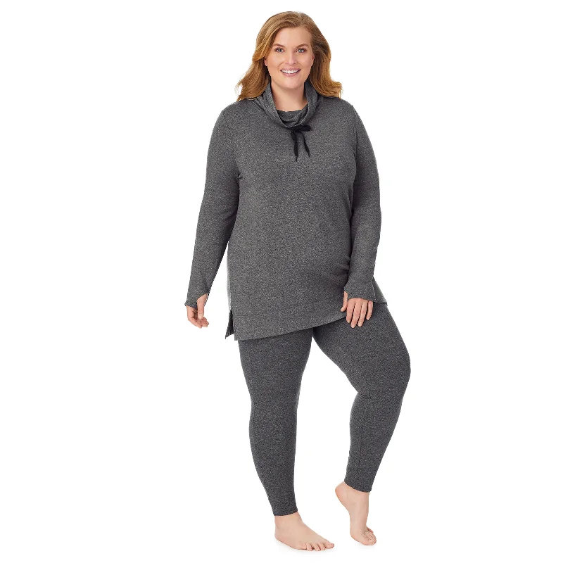 Ultra Cozy Long Sleeve Cowl Neck Tunic PLUS