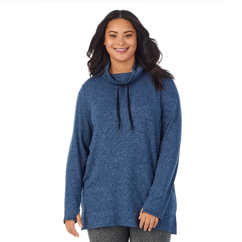 Ultra Cozy Long Sleeve Cowl Neck Tunic PLUS