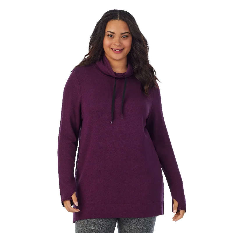 Ultra Cozy Long Sleeve Cowl Neck Tunic PLUS