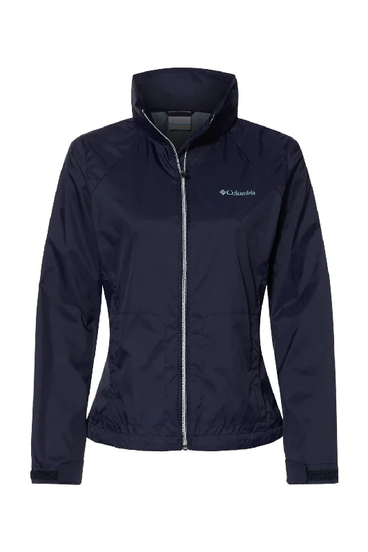 Columbia Womens Switchback III Water Resistant Full Zip Hooded Jacket - Dark Nocturnal Blue - NEW