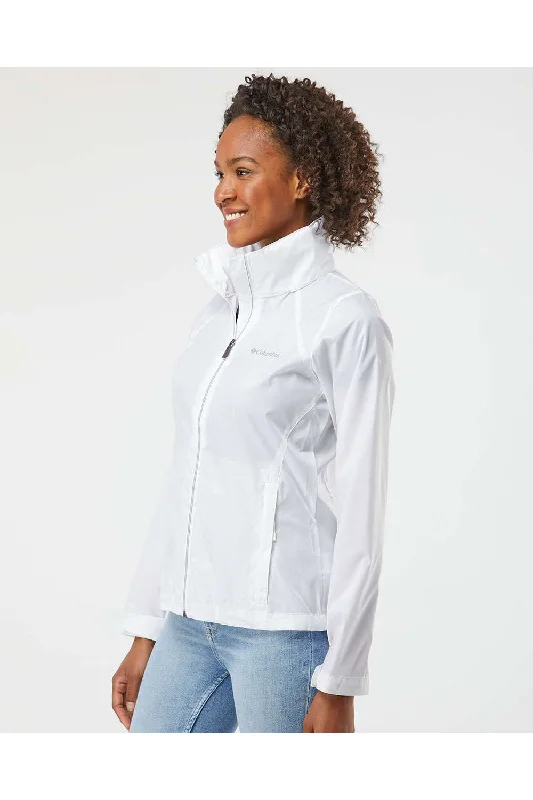 Columbia Womens Switchback III Water Resistant Full Zip Hooded Jacket - White - NEW