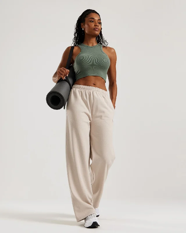 Comfort Ribbed Cropped Tank | Sage