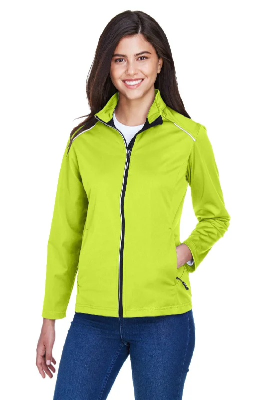 Core 365 Womens Techno Lite Water Resistant Full Zip Jacket - Safety Yellow