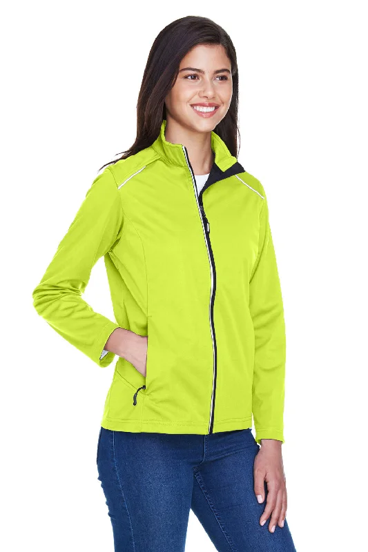 Core 365 Womens Techno Lite Water Resistant Full Zip Jacket - Safety Yellow