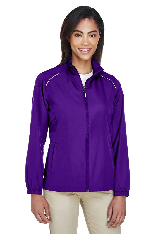 Core 365 Womens Motivate Water Resistant Full Zip Jacket - Campus Purple