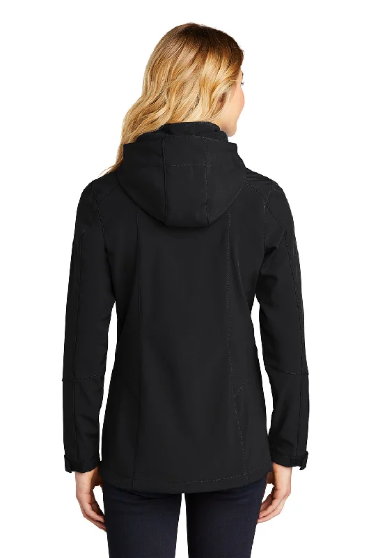 Eddie Bauer Womens Water Resistant Full Zip Hooded Jacket - Black