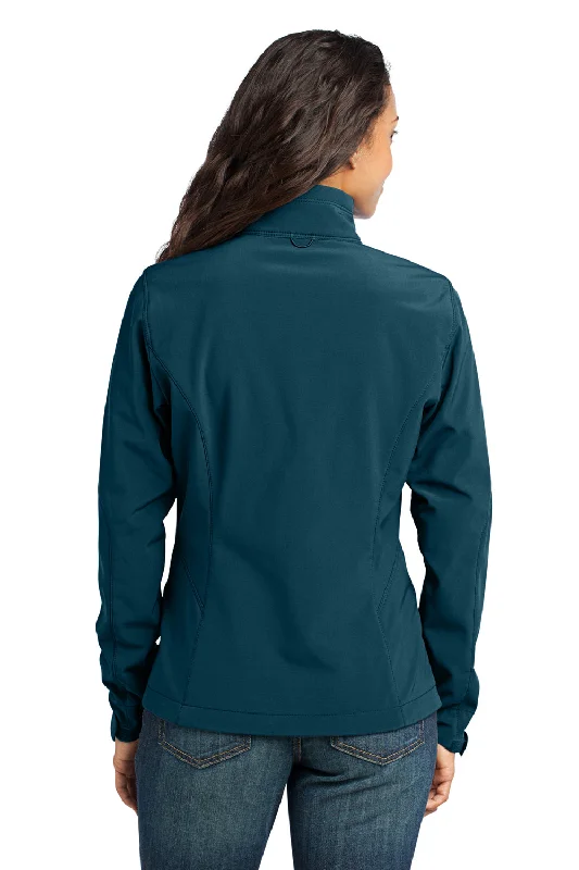 Eddie Bauer Womens Water Resistant Full Zip Jacket - Dark Adriatic Blue