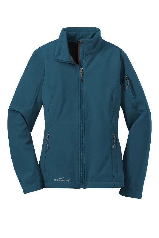 Eddie Bauer Womens Water Resistant Full Zip Jacket - Dark Adriatic Blue