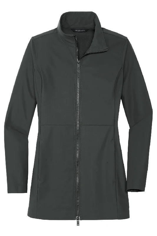 Mercer+Mettle Womens Faille Waterproof Full Zip Soft Shell Jacket - Anchor Grey