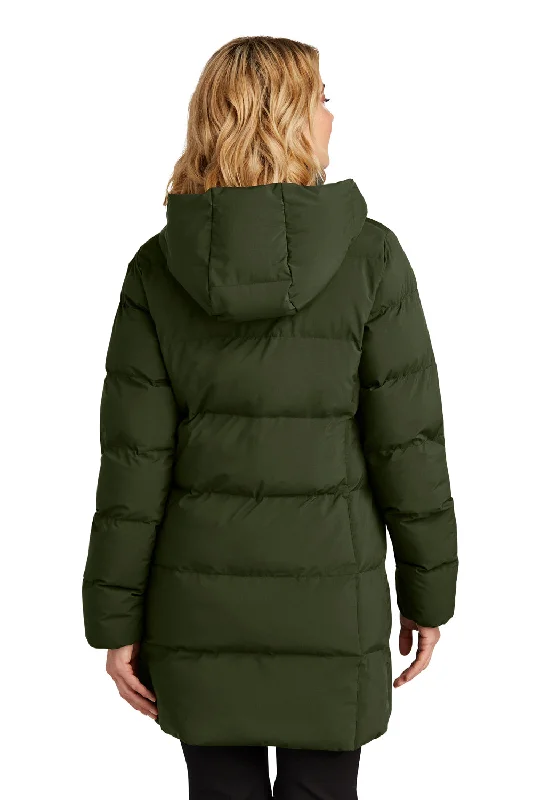 Mercer+Mettle Womens Water Resistant Full Zip Hooded Puffy Parka - Townsend Green