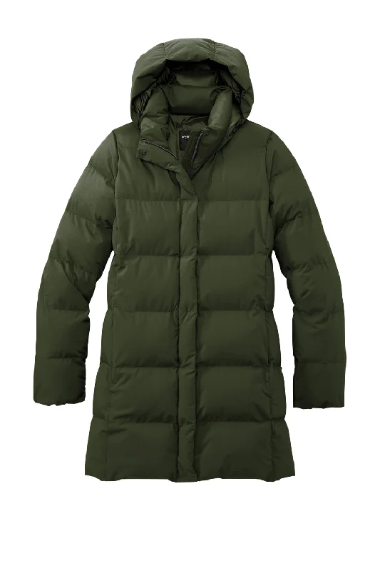 Mercer+Mettle Womens Water Resistant Full Zip Hooded Puffy Parka - Townsend Green