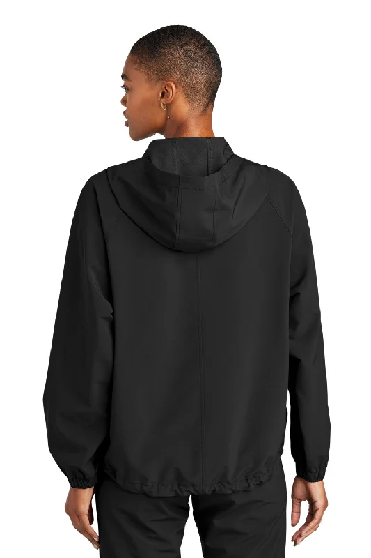 Ogio Womens Connection Water Resistant Full Zip Anorak Hooded Jacket - Blacktop