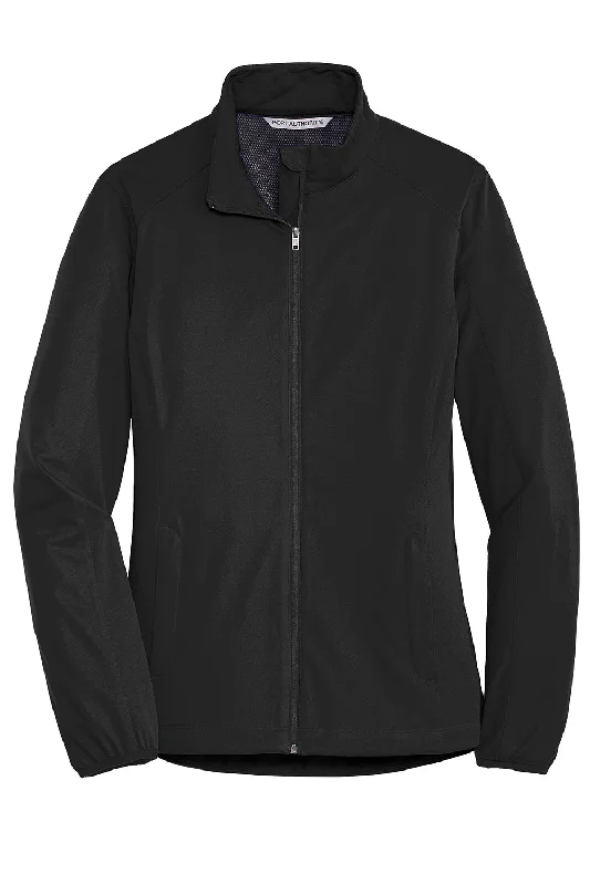 Port Authority Womens Active Wind & Water Resistant Full Zip Jacket - Deep Black