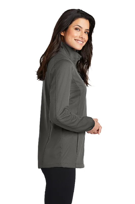 Port Authority Womens Active Wind & Water Resistant Full Zip Jacket - Steel Grey