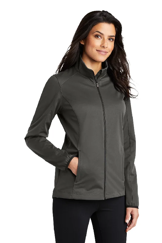 Port Authority Womens Active Wind & Water Resistant Full Zip Jacket - Steel Grey