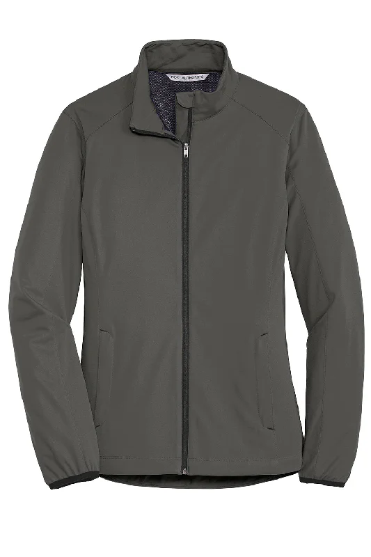 Port Authority Womens Active Wind & Water Resistant Full Zip Jacket - Steel Grey