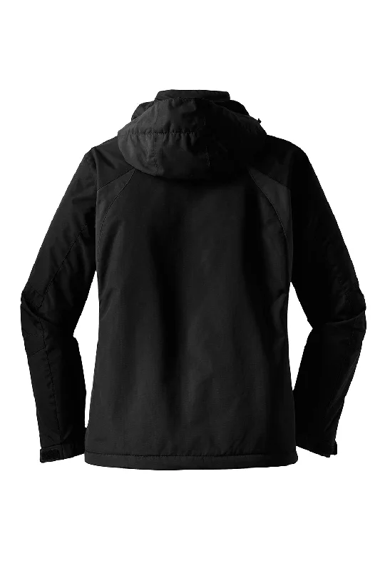 Port Authority Womens All Season II Waterproof Full Zip Hooded Jacket - Black