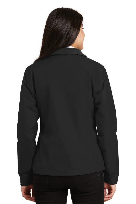 Port Authority Womens Challenger Wind & Water Resistant Full Zip Jacket - Black