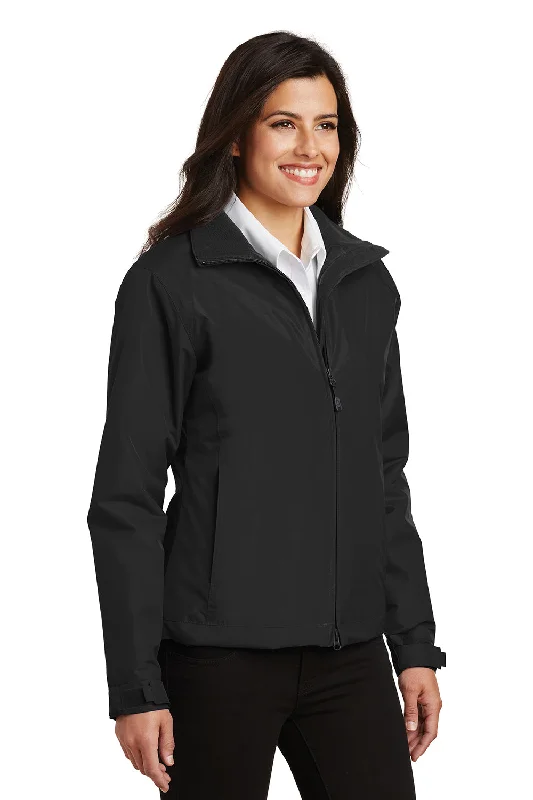 Port Authority Womens Challenger Wind & Water Resistant Full Zip Jacket - Black