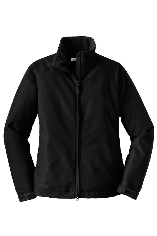 Port Authority Womens Challenger Wind & Water Resistant Full Zip Jacket - Black