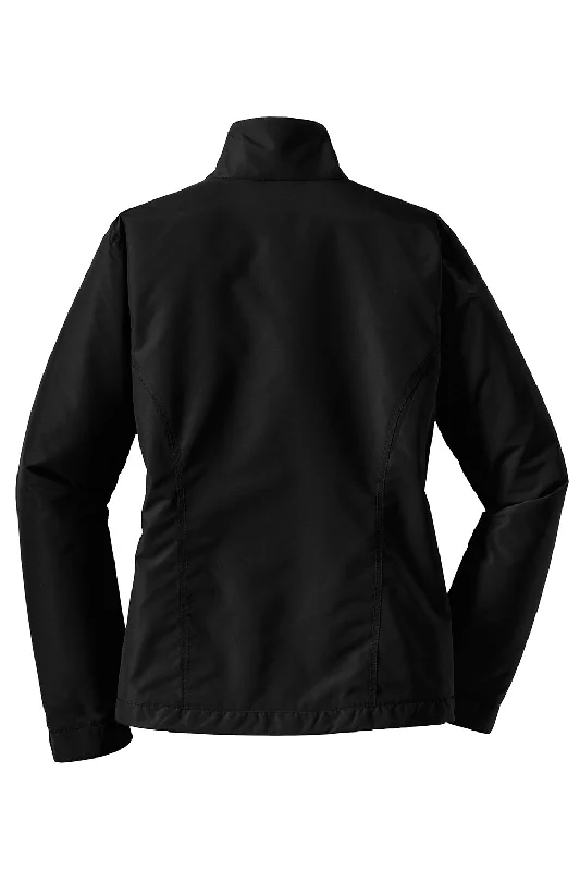 Port Authority Womens Challenger Wind & Water Resistant Full Zip Jacket - Black