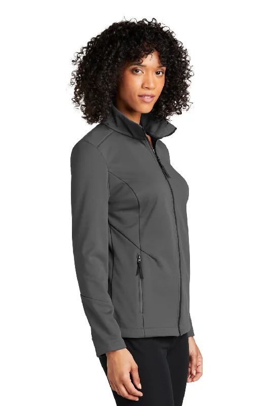 Port Authority Womens Collective Tech Waterproof Full Zip Soft Shell Jacket - Graphite Grey