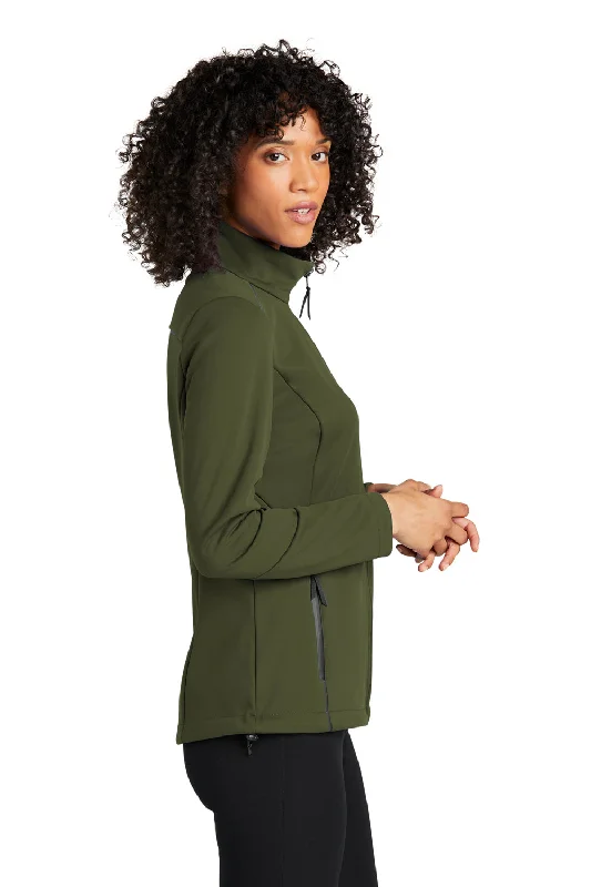 Port Authority Womens Collective Tech Waterproof Full Zip Soft Shell Jacket - Olive Green