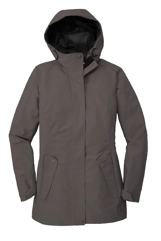 Port Authority Womens Collective Waterproof Full Zip Hooded Jacket - Graphite Grey