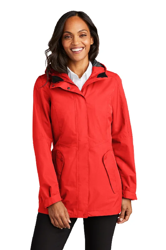 Port Authority Womens Collective Waterproof Full Zip Hooded Jacket - Pepper Red