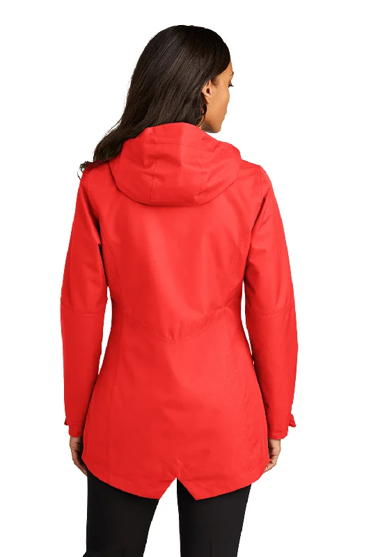 Port Authority Womens Collective Waterproof Full Zip Hooded Jacket - Pepper Red