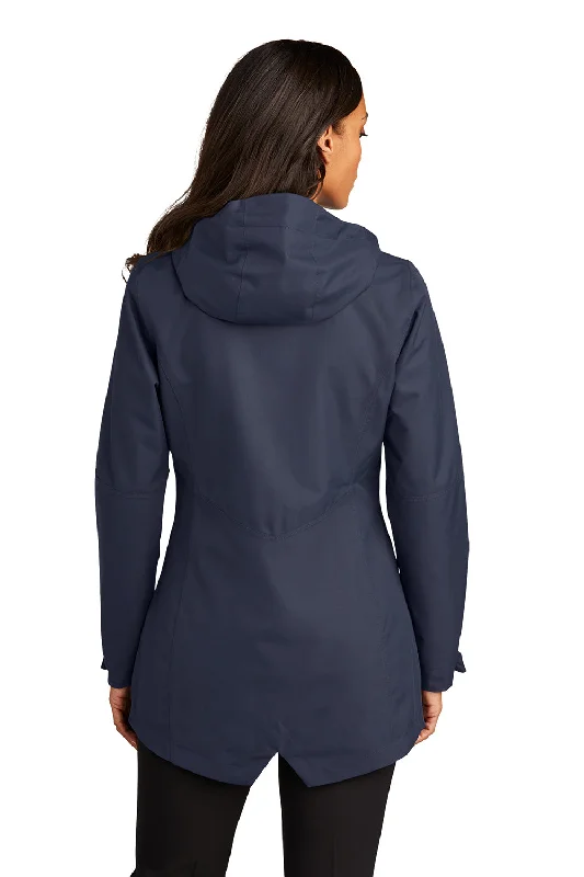 Port Authority Womens Collective Waterproof Full Zip Hooded Jacket - River Navy Blue