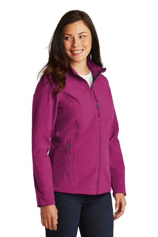 Port Authority Womens Core Wind & Water Resistant Full Zip Jacket - Very Berry Purple