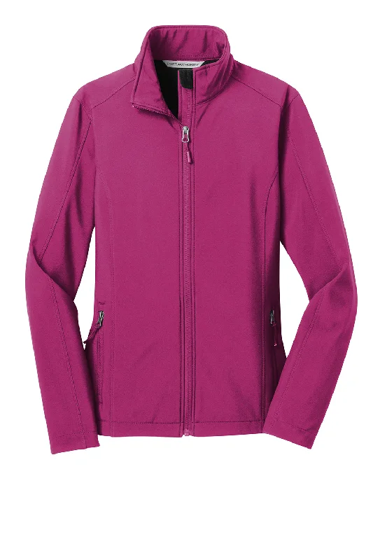 Port Authority Womens Core Wind & Water Resistant Full Zip Jacket - Very Berry Purple