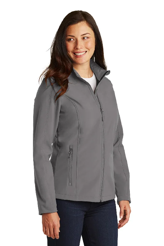 Port Authority Womens Core Wind & Water Resistant Full Zip Jacket - Deep Smoke Grey