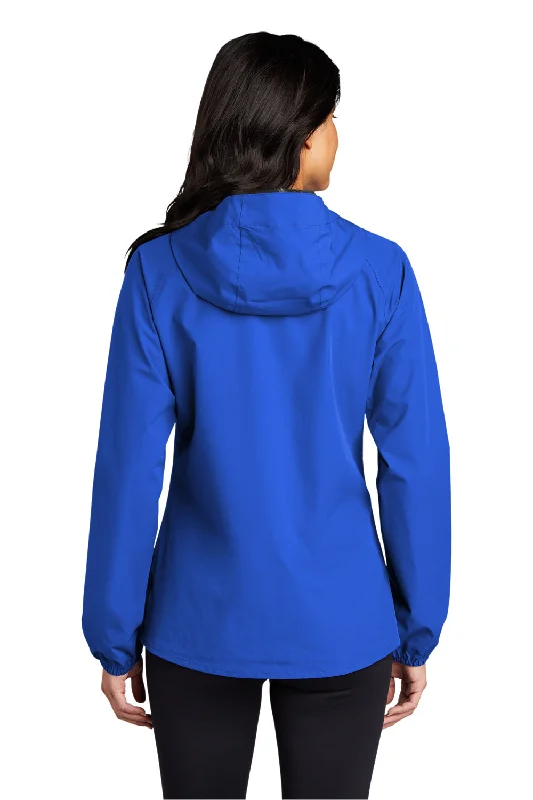 Port Authority Womens Essential Waterproof Full Zip Hooded Rain Jacket - True Royal Blue