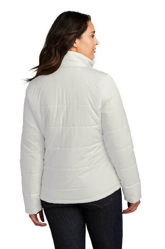 Port Authority Womens Water Resistant Full Zip Puffer Jacket - Marshmallow White