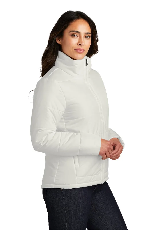 Port Authority Womens Water Resistant Full Zip Puffer Jacket - Marshmallow White