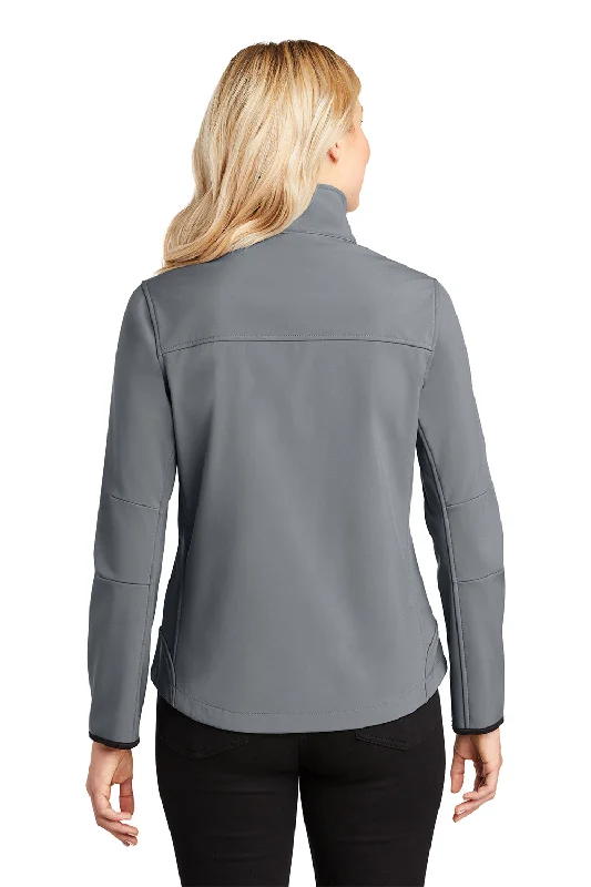 Port Authority Womens Glacier Wind & Water Resistant Full Zip Jacket - Smoke Grey/Chrome Grey